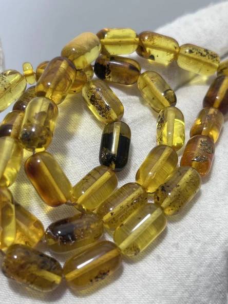 Kapsül Kesim Doğal Kaya Damla Kehribar Tesbih 33lük 22,70 Gram - Resim 5