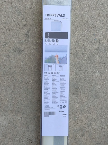 Ikea Trippevals Karartma Jaluzi Stor Perde 100x195cm - Resim 7