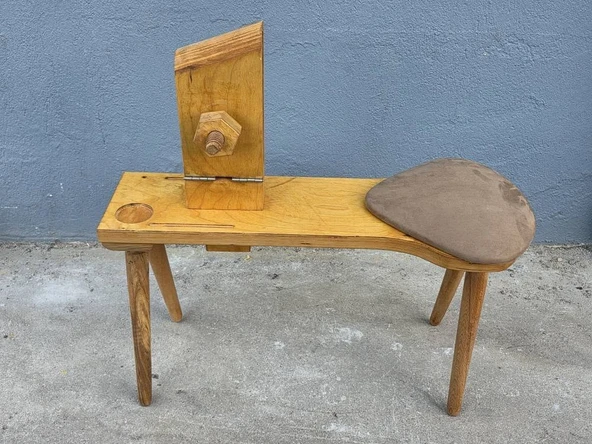 Ahşap Deri Dikim Mengenesi Pony Çalışma Tezgahı - Resim 9