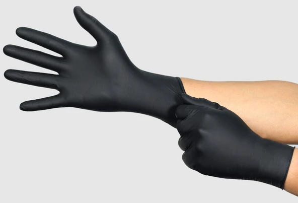 Ansell 94-242, MICROFLEX Antisatik Siyah Nitril Eldiven M Beden (100’lü Paket) ürün görseli