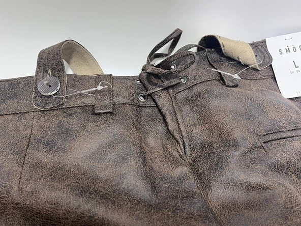 Smog Octoberfast Temalı Deri Erkek Şort L Beden - Resim 12