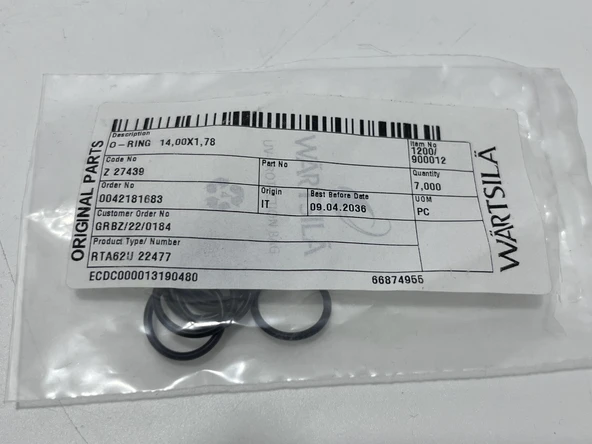 Wartsila Sulzer RTA62U Dizel Makine Conta 14x1,78 mm (7 Adet) - Resim 3