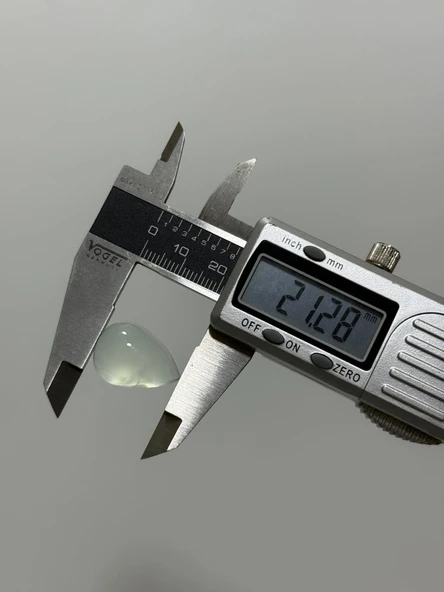 Kabaşon Kesim Doğal Aqua Kalsedon Taşı 15,5 Karat - Resim 4