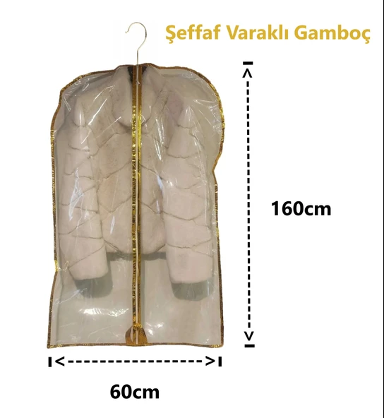 Gardırop İçi Askılık yuvalı En:60 x Boy: 160cm - Dolap içi ŞEFFAF varaklı Gamboç (1adet) - Resim 2