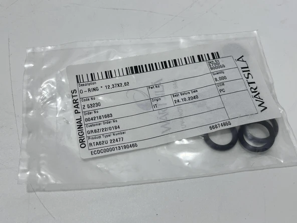 Wartsila Sulzer RTA62U Dizel Makine Conta 12.,7x2,62 mm (8 Adet) - Resim 3