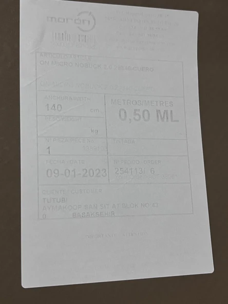 Antonio Moron Hakiki Parça Deri 0,70 m² (Model 1) - Resim 3