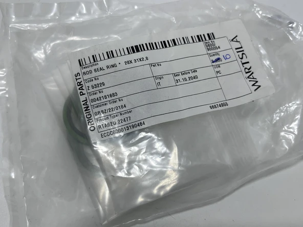 Wartsila Sulzer RTA62U Dizel Makine Conta 28x31x2,8mm (10 Adet) - Resim 4