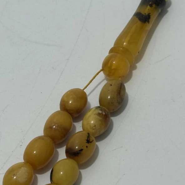 Doğal Kaya Damla Kehribar Tesbih 33lük 15,50 Gram - Resim 3