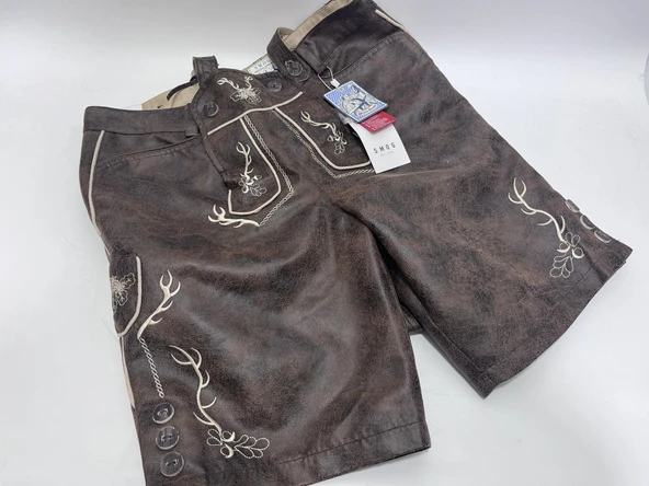 Smog Octoberfast Temalı Deri Erkek Şort L Beden - Resim 2