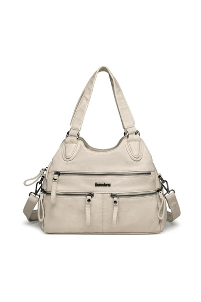 Yıkama Deri Omuz Askılı Kadın Çantası 21K Barcelona 1932 ürün görseli