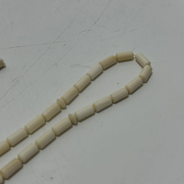 Kesme Fildişi Tesbih 5,63 Gram - Koleksiyonluk Fil Dişi Tespih - Resim 2
