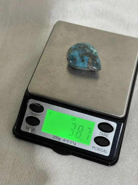 Doğal İran Nişabur Firuze (Turkuaz) Taşı 38,7 Karat - 7,74 Gram - Resim 4