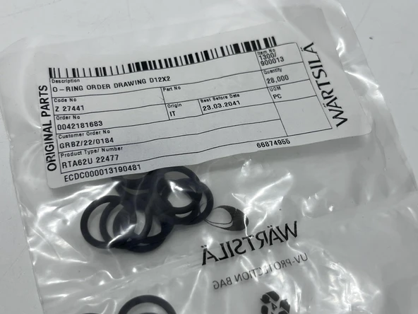 Wartsila Sulzer RTA62U Dizel Makine Conta D12x2mm (28 Adet) - Resim 3