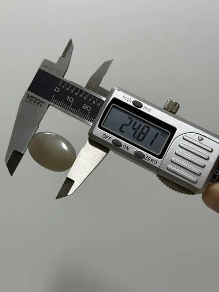 Kabaşon Kesim Doğal Aqua Kalsedon Taşı 26 Karat - Resim 4