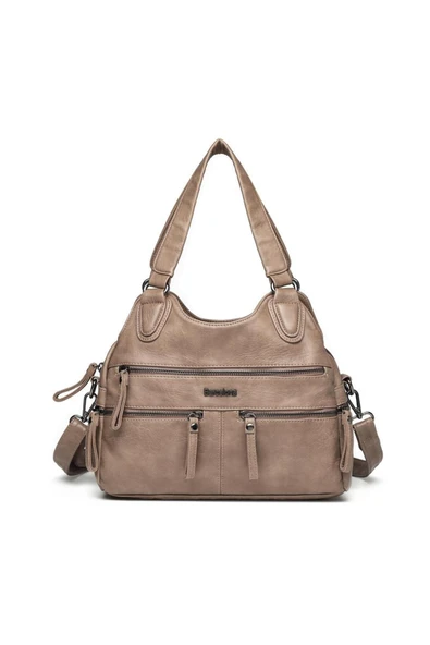 Yıkama Deri Omuz Askılı Kadın Çantası 21K Barcelona 1932 ürün görseli