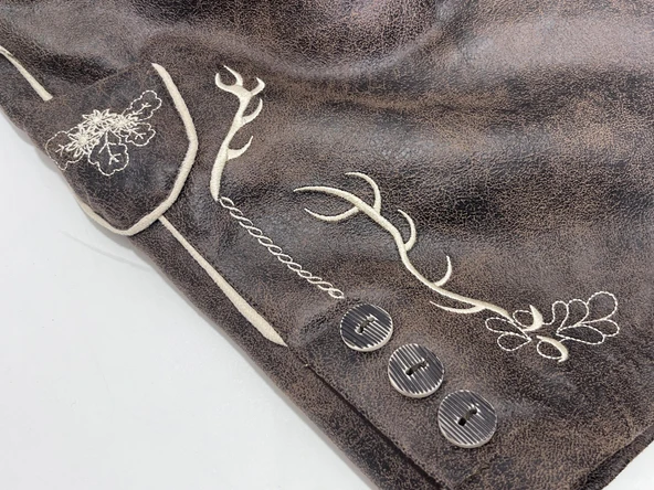 Smog Octoberfast Temalı Deri Erkek Şort L Beden - Resim 4