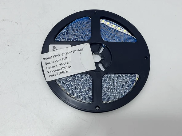 Rps-2835-120-6mm Yapışkanlı Şerit Led 10 Metre Beyaz (120 Led/m - 12V) - Resim 2