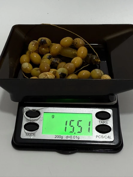 Doğal Kaya Damla Kehribar Tesbih 33lük 15,50 Gram - Resim 11