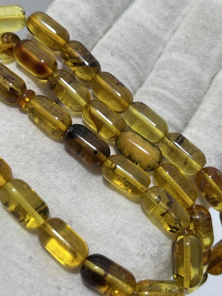 Kapsül Kesim Doğal Kaya Damla Kehribar Tesbih 33lük 22,70 Gram - Resim 7