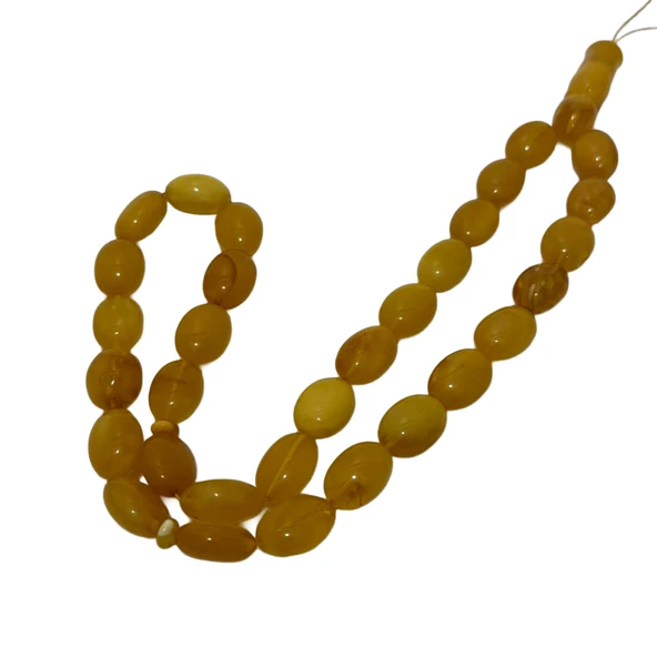 Doğal Kaya Damla Kehribar Tesbih 31lik 54,50 Gram ürün görseli