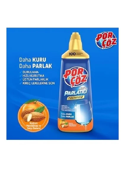 Porçöz Bulaşık Makinesi Parlatıcı Bodrum Mandalinası ve Datça Bademi 500 ml ürün görseli 1