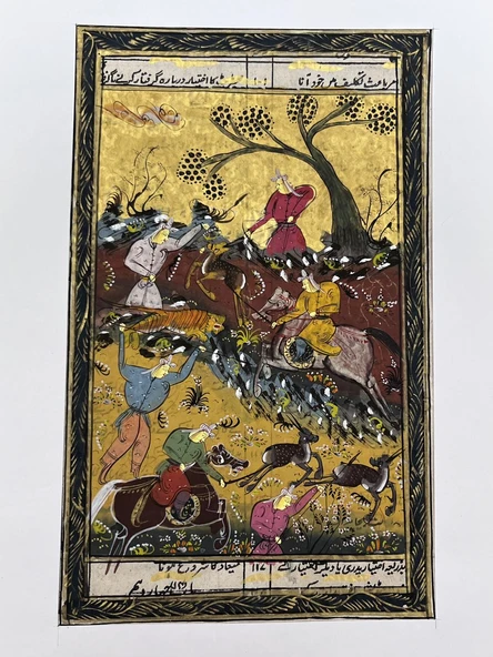 Sessiz Zaferin Süvarileri Adlı El Yapımı Minyatür Resim 28,5x17,5 cm ürün görseli