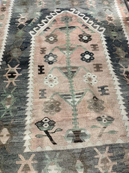 Püsküllü Kilim Desenli Halı 150x230 cm - Resim 8