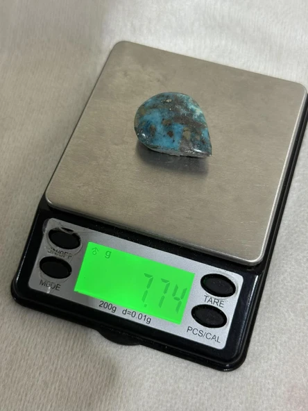 Doğal İran Nişabur Firuze (Turkuaz) Taşı 38,7 Karat - 7,74 Gram - Resim 5