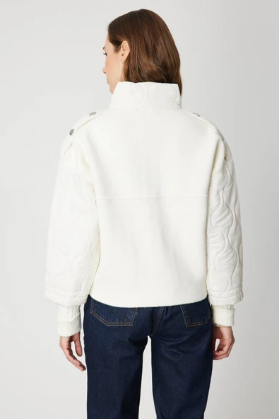 60711 ONTEKS MONT CEPLERİ VE KOLLARI KAPİTONELİ DİK YAKA - Resim 7