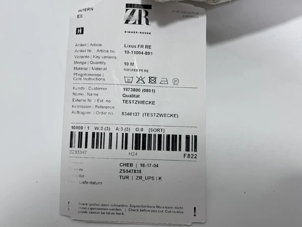 Zimmer Rohde Lixus FR RE Lüks Döşemelik Kumaş 300cm x 10 Metre 11004891 - Resim 5