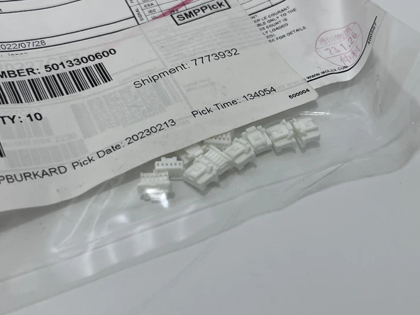 Molex 5013300600 Pico-Clasp Dişi Soket 10 Adet - Resim 3