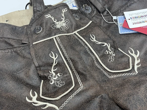 Smog Octoberfast Temalı Deri Erkek Şort L Beden - Resim 3