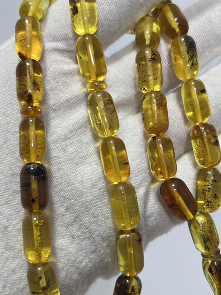 Kapsül Kesim Doğal Kaya Damla Kehribar Tesbih 33lük 22,70 Gram - Resim 2