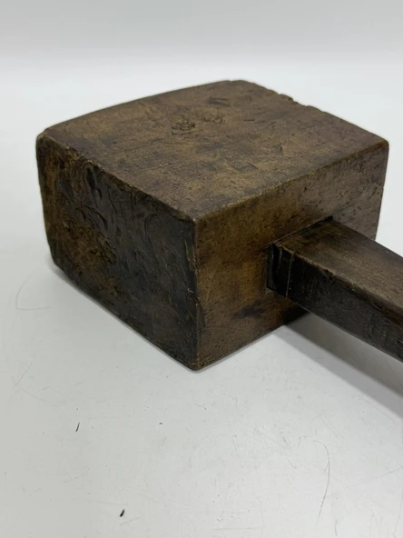 Antika Masif Ahşap Marangoz Tokmağı - Resim 3