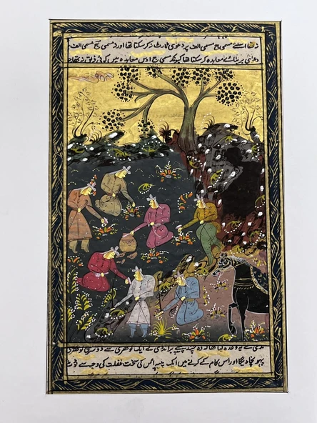 Gizemli Vadide Merasim Adlı El Yapımı Minyatür Resim 27,5x17,5 cm ürün görseli 1