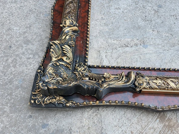 Dekoratif İşlemeli Ahşap Çerçeve 124x73 cm 014 - Resim 3