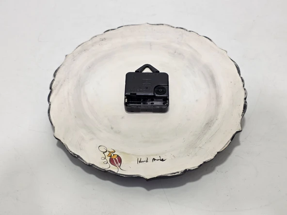 Çini Boyama Kabartma Duvar Saat 25cm - Çini Saat - Resim 6