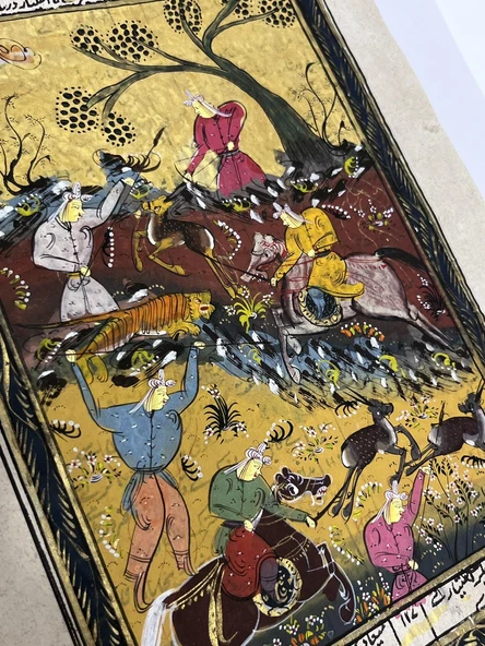 Sessiz Zaferin Süvarileri Adlı El Yapımı Minyatür Resim 28,5x17,5 cm - Resim 3