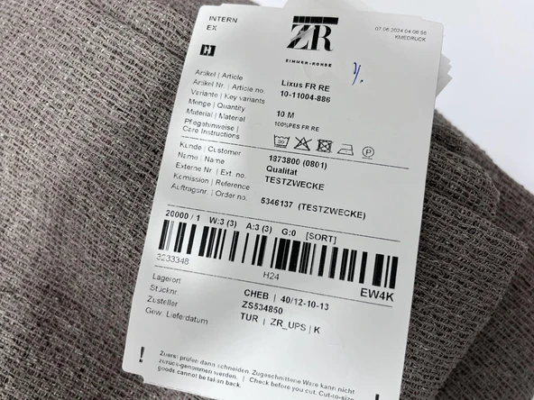 Zimmer Rohde Lixus FR RE Lüks Döşemelik Kumaş 300cm x 10 Metre 11004886 - Resim 5