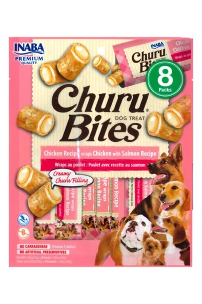 Inaba Inaba Churu Bites Tavuklu ve Somonlu Köpek Ödül Maması 8li ürün görseli 1