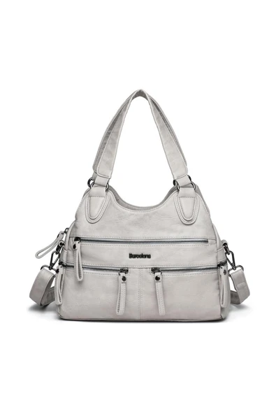 Yıkama Deri Omuz Askılı Kadın Çantası 21K Barcelona 1932 ürün görseli