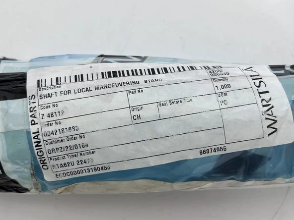 Wartsila Sulzer RTA62U Dizel Makine Manuel Kontrol Ünitesi Şaftı 255mm - Resim 4