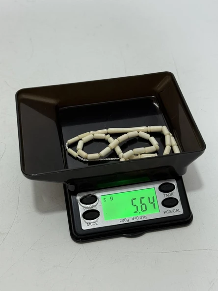 Kesme Fildişi Tesbih 5,63 Gram - Koleksiyonluk Fil Dişi Tespih - Resim 6