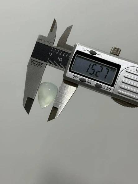 Kabaşon Kesim Doğal Aqua Kalsedon Taşı 15,5 Karat - Resim 3