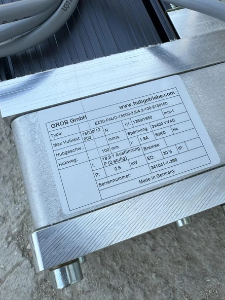 Grob Lineer Aktüatör EZ20-P/A/D-15000-3,6/4,3-100-2130100 - Resim 4