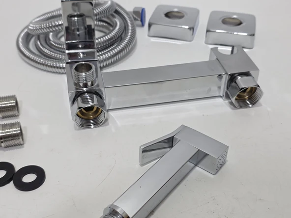 Krom Tuvalet Duş Taharet Bataryası - Resim 7