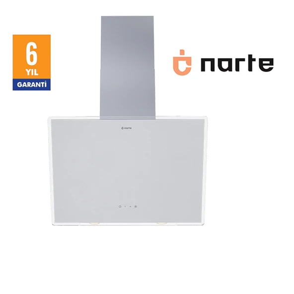 NARTE-H20160W 60CM BEYAZ CAM EĞİMLİ DAVLUMBAZ - 6 YIL GARANTİLİ ürün görseli