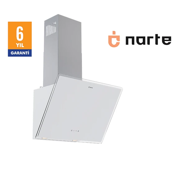 NARTE-H20160W 60CM BEYAZ CAM EĞİMLİ DAVLUMBAZ - 6 YIL GARANTİLİ - Resim 2