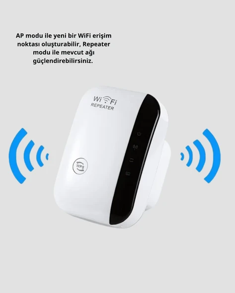 2.4G WiFi Sinyal Çoğaltıcı Router Genişici Güçlü Antenli - Resim 3