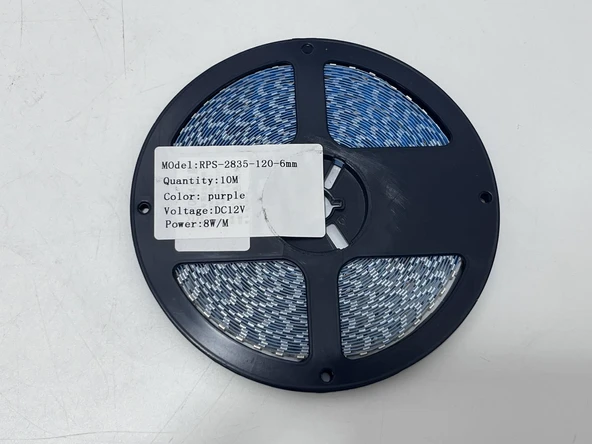 Rps-2835-120-6mm Yapışkanlı Şerit Led 10 Metre Mor (120 Led/m - 12V) - Resim 3